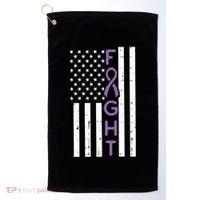 Domestic Violence Fight America Flag Awareness Gift Golf Towel thumb 0