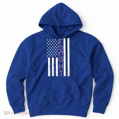 Domestic Violence Fight America Flag Awareness Gift Hoodie