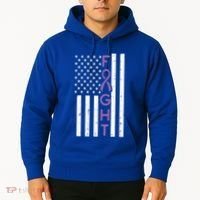 Domestic Violence Fight America Flag Awareness Gift Hoodie thumb 2