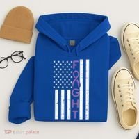 Domestic Violence Fight America Flag Awareness Gift Hoodie thumb 4