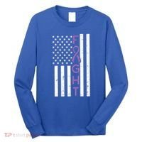 Domestic Violence Fight America Flag Awareness Gift Long Sleeve Shirt thumb 0
