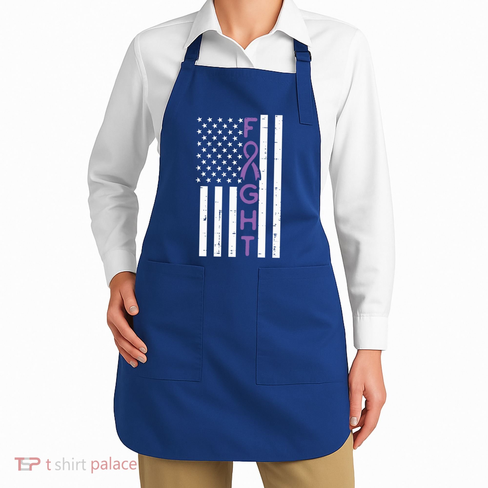 Domestic Violence Fight America Flag Awareness Gift Apron