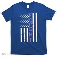 Domestic Violence Fight America Flag Awareness Gift T-Shirt thumb 0