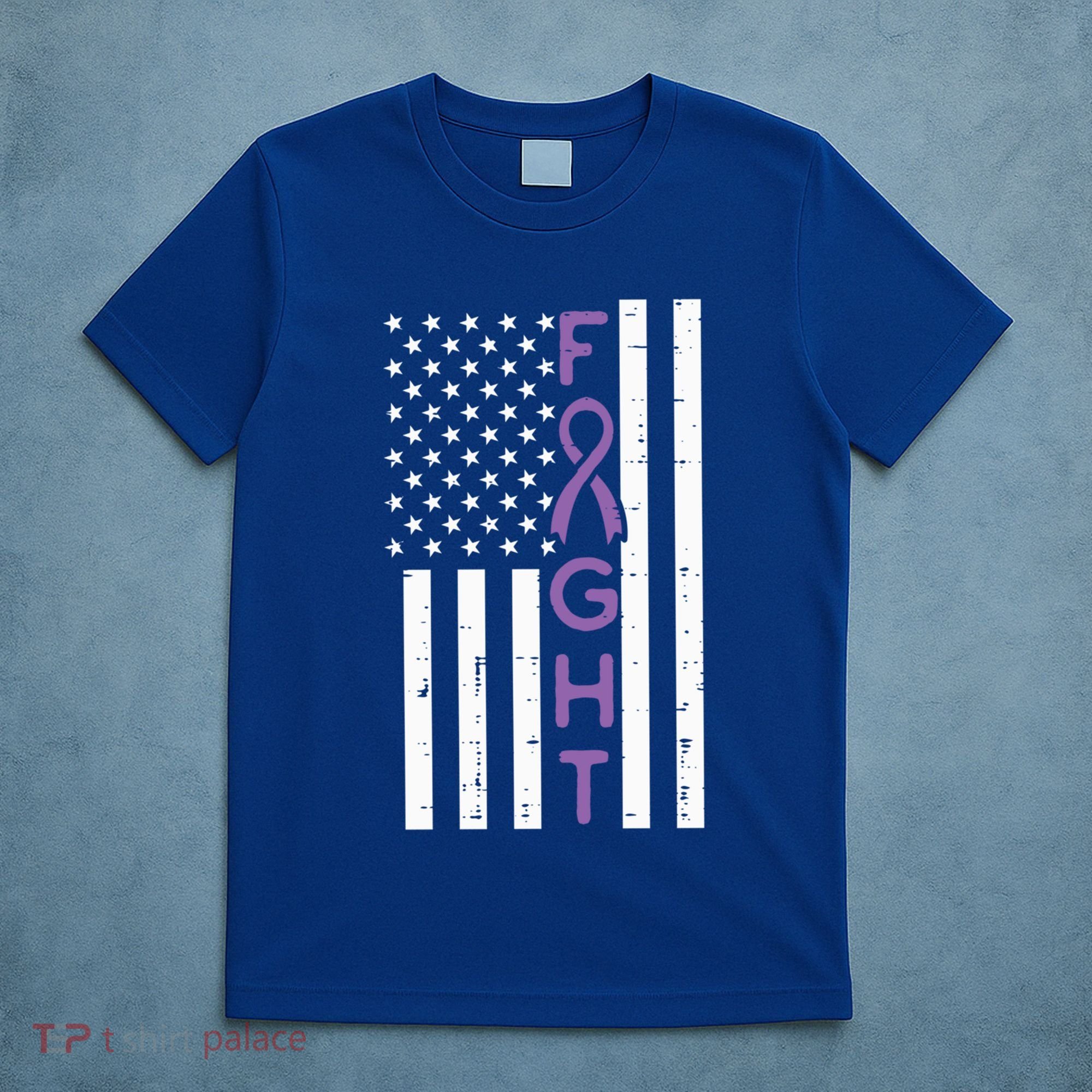 Domestic Violence Fight America Flag Awareness Gift T-Shirt