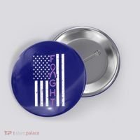 Domestic Violence Fight America Flag Awareness Gift Button thumb 0