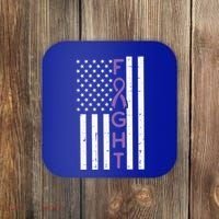 Domestic Violence Fight America Flag Awareness Gift Coaster thumb 0