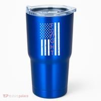Domestic Violence Fight America Flag Awareness Gift Tumbler thumb 0