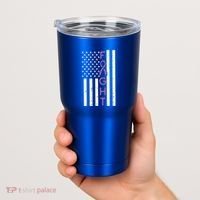 Domestic Violence Fight America Flag Awareness Gift Tumbler thumb 2