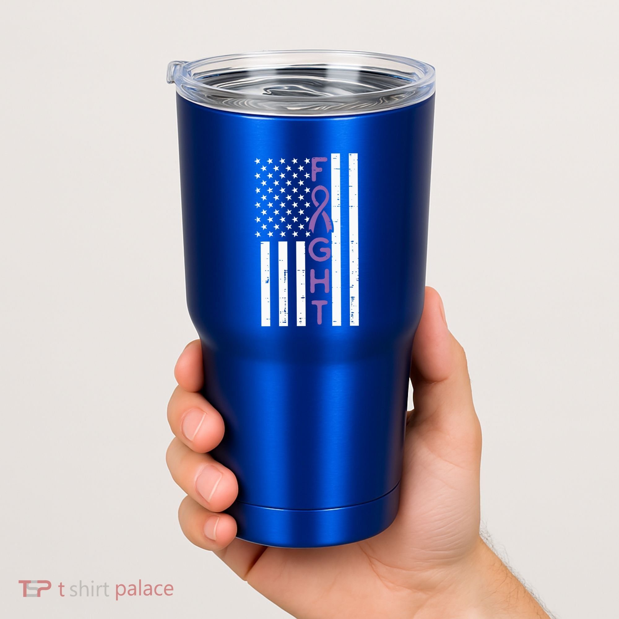 Domestic Violence Fight America Flag Awareness Gift Tumbler