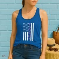Domestic Violence Fight America Flag Awareness Gift Women's Tank Top thumb 2