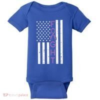 Domestic Violence Fight America Flag Awareness Gift Baby Bodysuit thumb 0