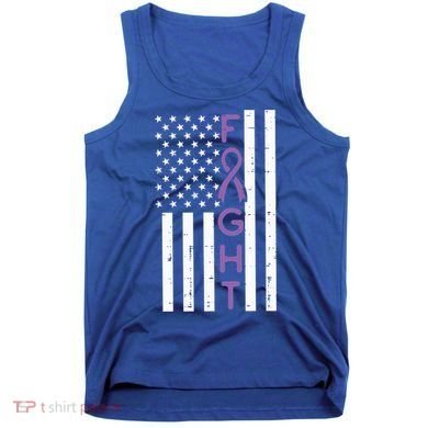 Domestic Violence Fight America Flag Awareness Gift Tank Top