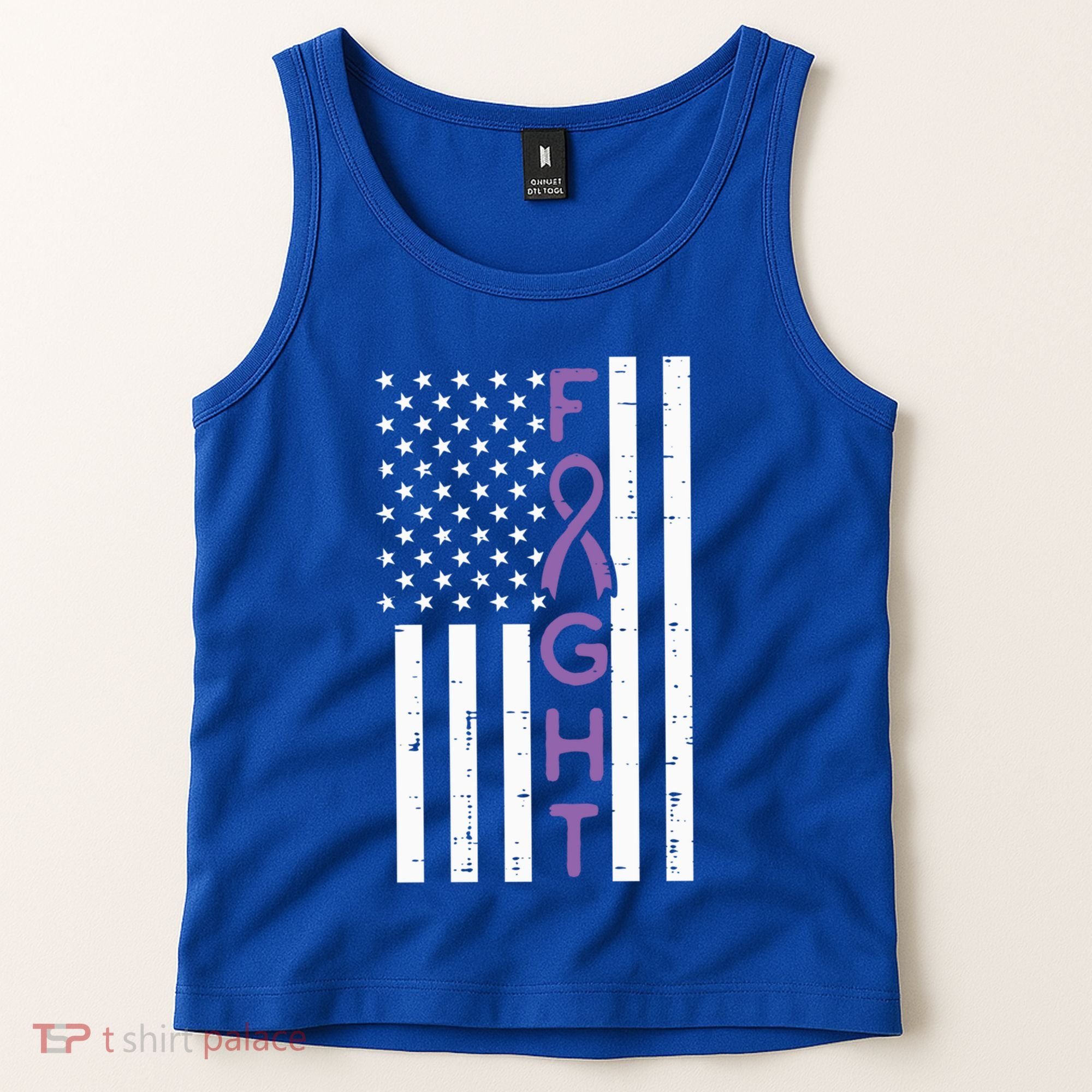 Domestic Violence Fight America Flag Awareness Gift Tank Top