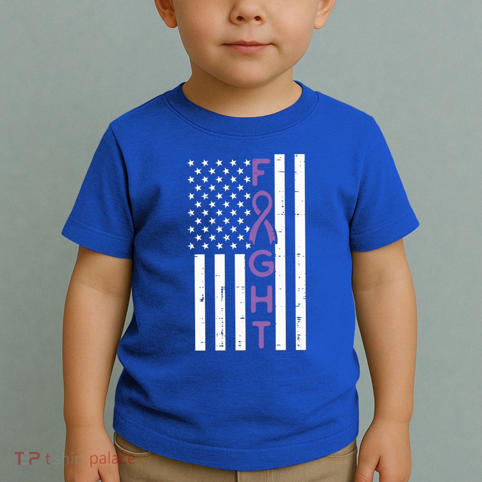 Domestic Violence Fight America Flag Awareness Gift Toddler T-Shirt
