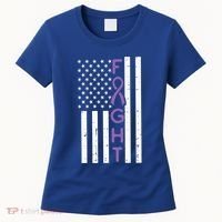 Domestic Violence Fight America Flag Awareness Gift Women's T-Shirt thumb 0