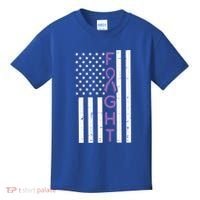Domestic Violence Fight America Flag Awareness Gift Kids T-Shirt thumb 0