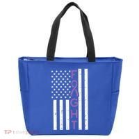 Domestic Violence Fight America Flag Awareness Gift Tote Bag thumb 0