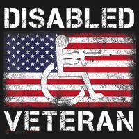 Disabled Veteran For Dad Grandpa Veteran American Flag Backpack thumb 2