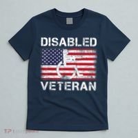 Disabled Veteran For Dad Grandpa Veteran American Flag T-Shirt thumb 5