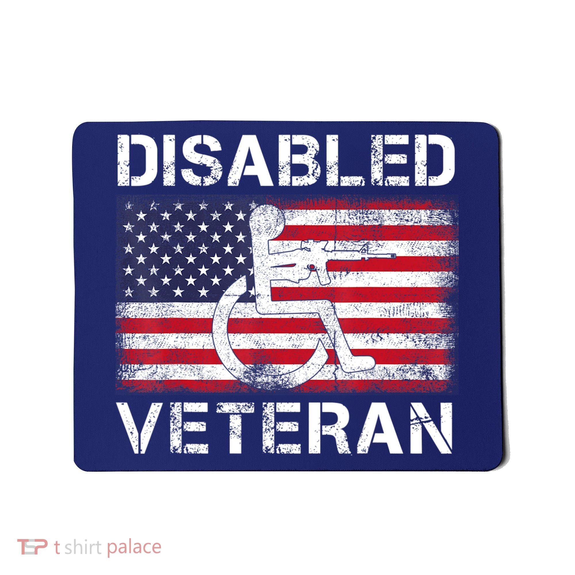 Disabled Veteran For Dad Grandpa Veteran American Flag Mousepad