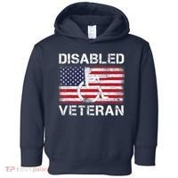 Disabled Veteran For Dad Grandpa Veteran American Flag Toddler Hoodie thumb 0