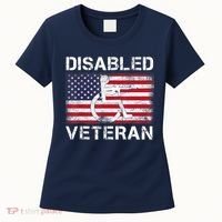 Disabled Veteran For Dad Grandpa Veteran American Flag Women's T-Shirt thumb 0