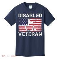 Disabled Veteran For Dad Grandpa Veteran American Flag Kids T-Shirt thumb 0