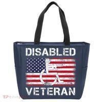 Disabled Veteran For Dad Grandpa Veteran American Flag Tote Bag thumb 0