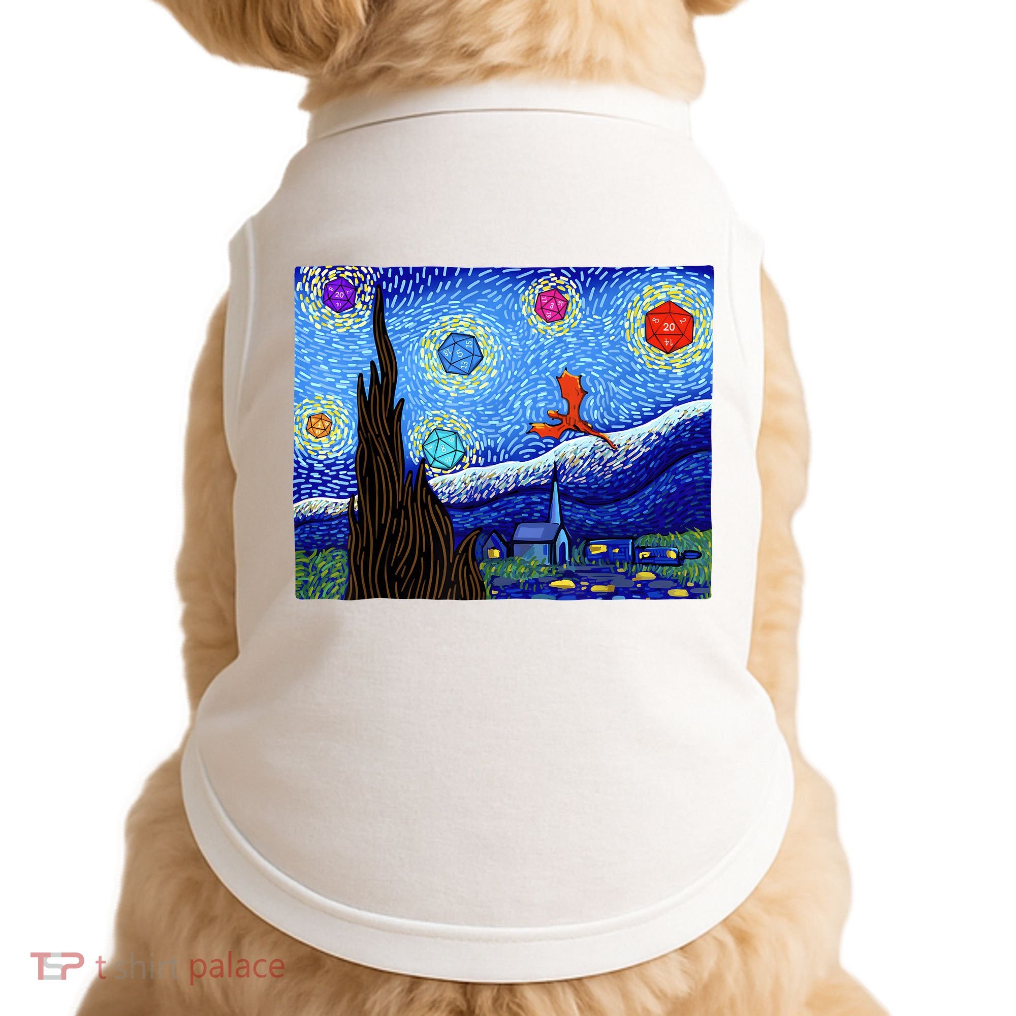 Dungeons Van Gogh Starry Night D20 Dragons Doggie Tank