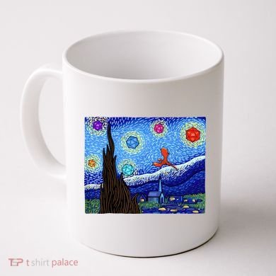 Dungeons Van Gogh Starry Night D20 Dragons Coffee Mug