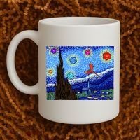 Dungeons Van Gogh Starry Night D20 Dragons Coffee Mug thumb 2