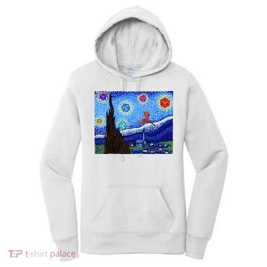 Dungeons Van Gogh Starry Night D20 Dragons Women's Hoodie