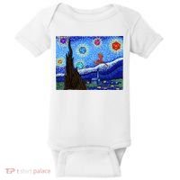 Dungeons Van Gogh Starry Night D20 Dragons Baby Bodysuit thumb 0