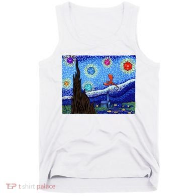 Dungeons Van Gogh Starry Night D20 Dragons Tank Top