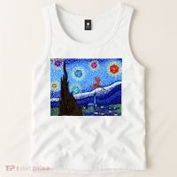 Dungeons Van Gogh Starry Night D20 Dragons Tank Top thumb 2