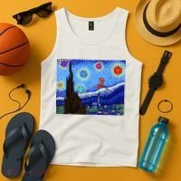 Dungeons Van Gogh Starry Night D20 Dragons Tank Top thumb 4