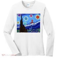 Dungeons Van Gogh Starry Night D20 Dragons Women's Long Sleeve Shirt thumb 0