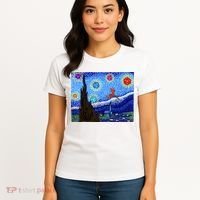 Dungeons Van Gogh Starry Night D20 Dragons Women's T-Shirt thumb 4