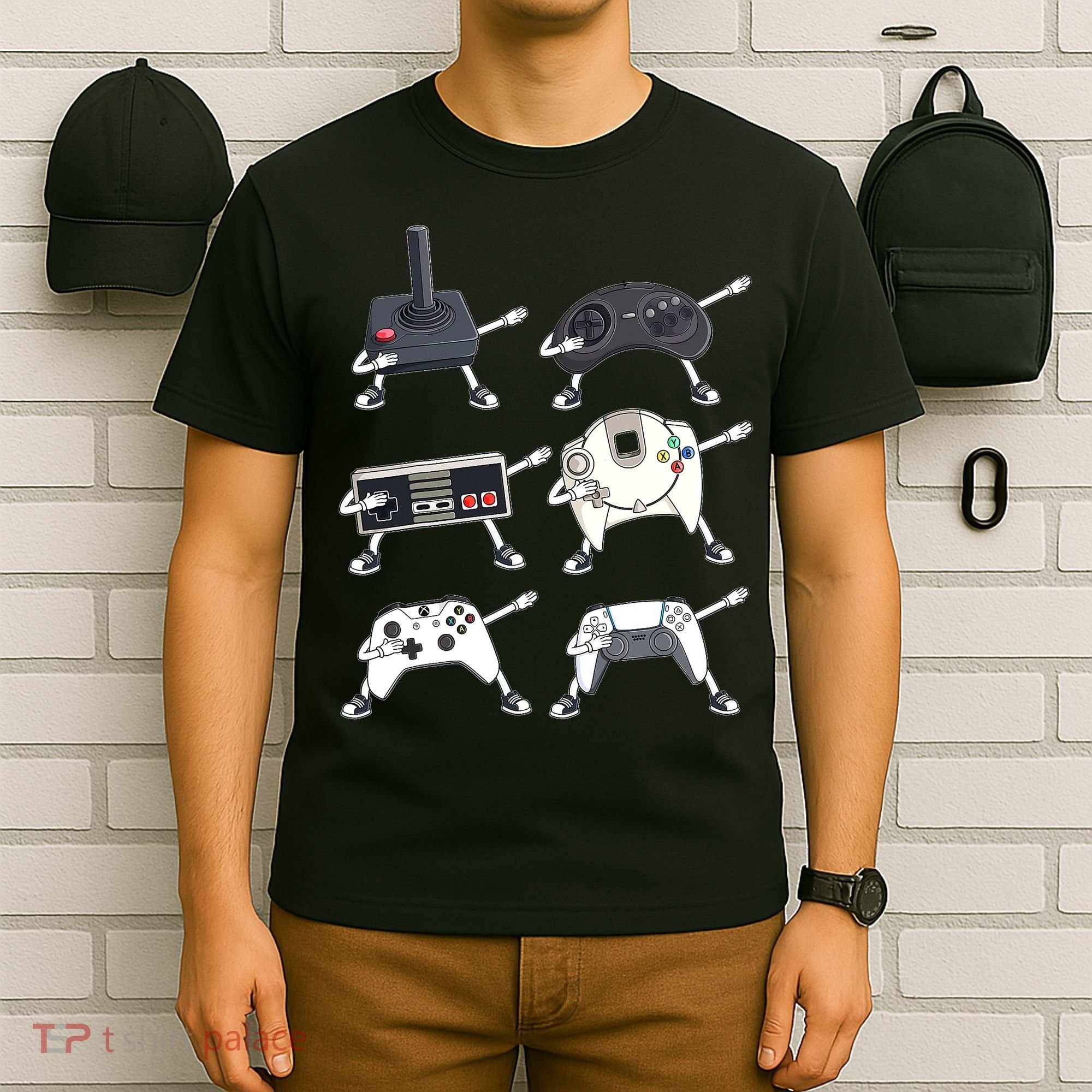 Dabbing Video Game Controllers Funny Boys Gamer Dab T-Shirt