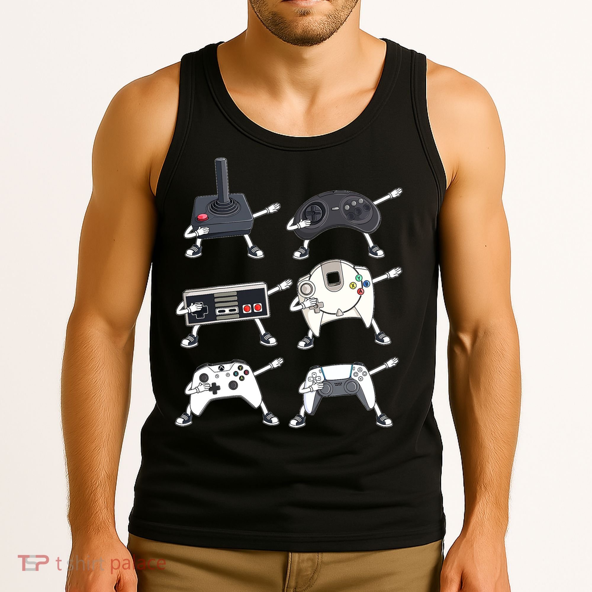 Dabbing Video Game Controllers Funny Boys Gamer Dab Tank Top