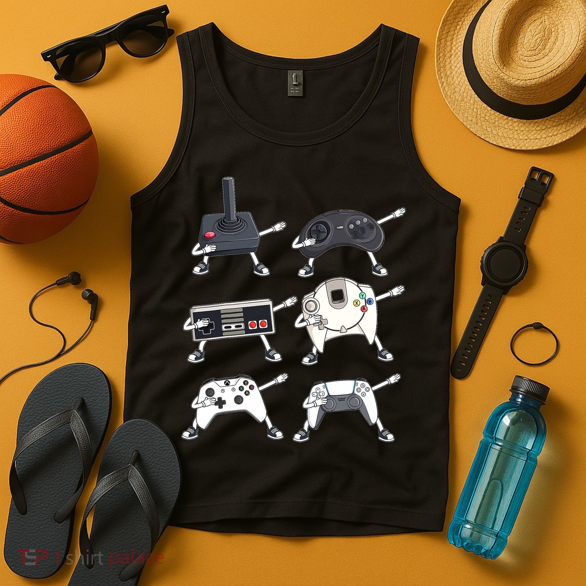 Dabbing Video Game Controllers Funny Boys Gamer Dab Tank Top