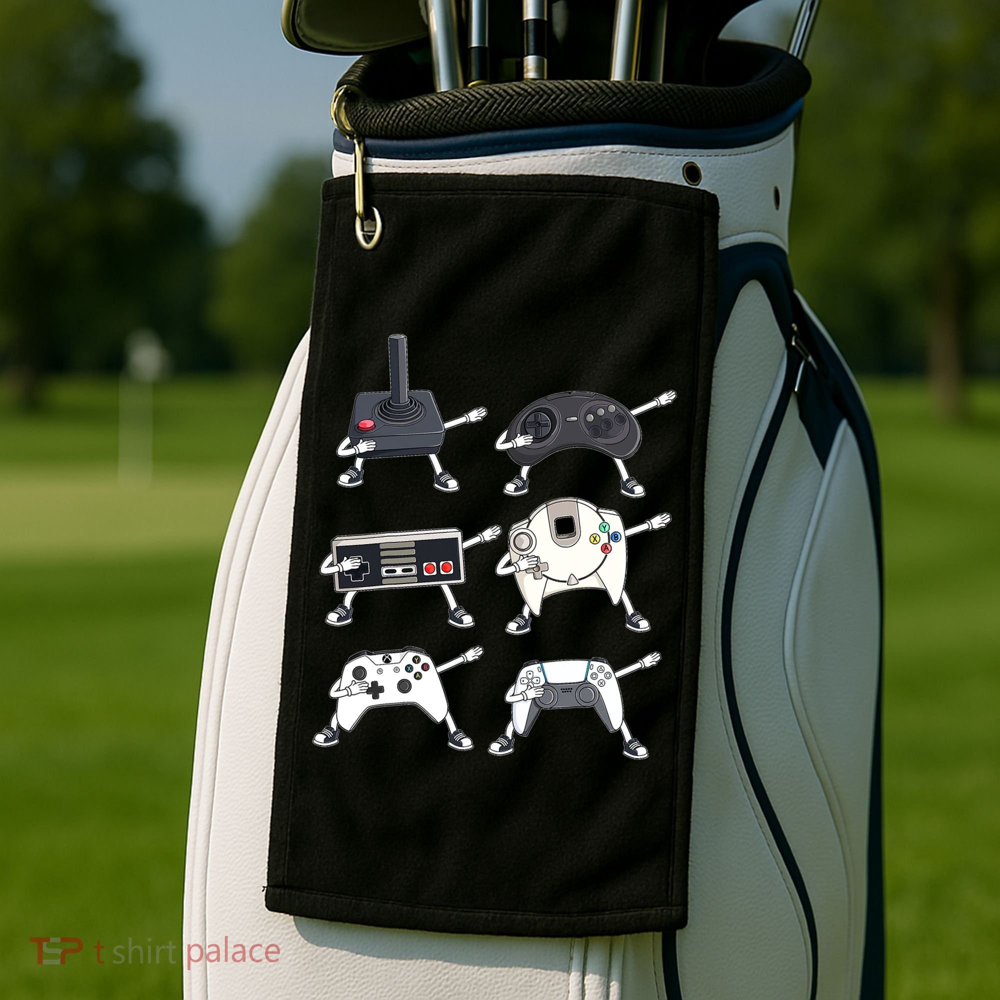 Dabbing Video Game Controllers Funny Boys Gamer Dab Golf Towel