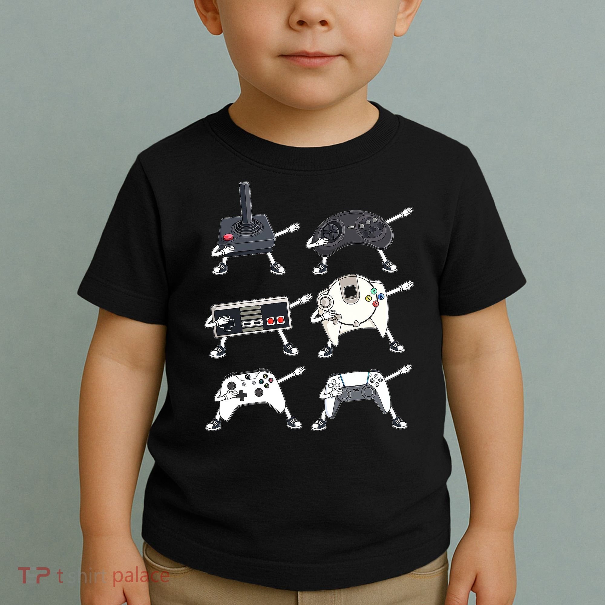 Dabbing Video Game Controllers Funny Boys Gamer Dab Toddler T-Shirt