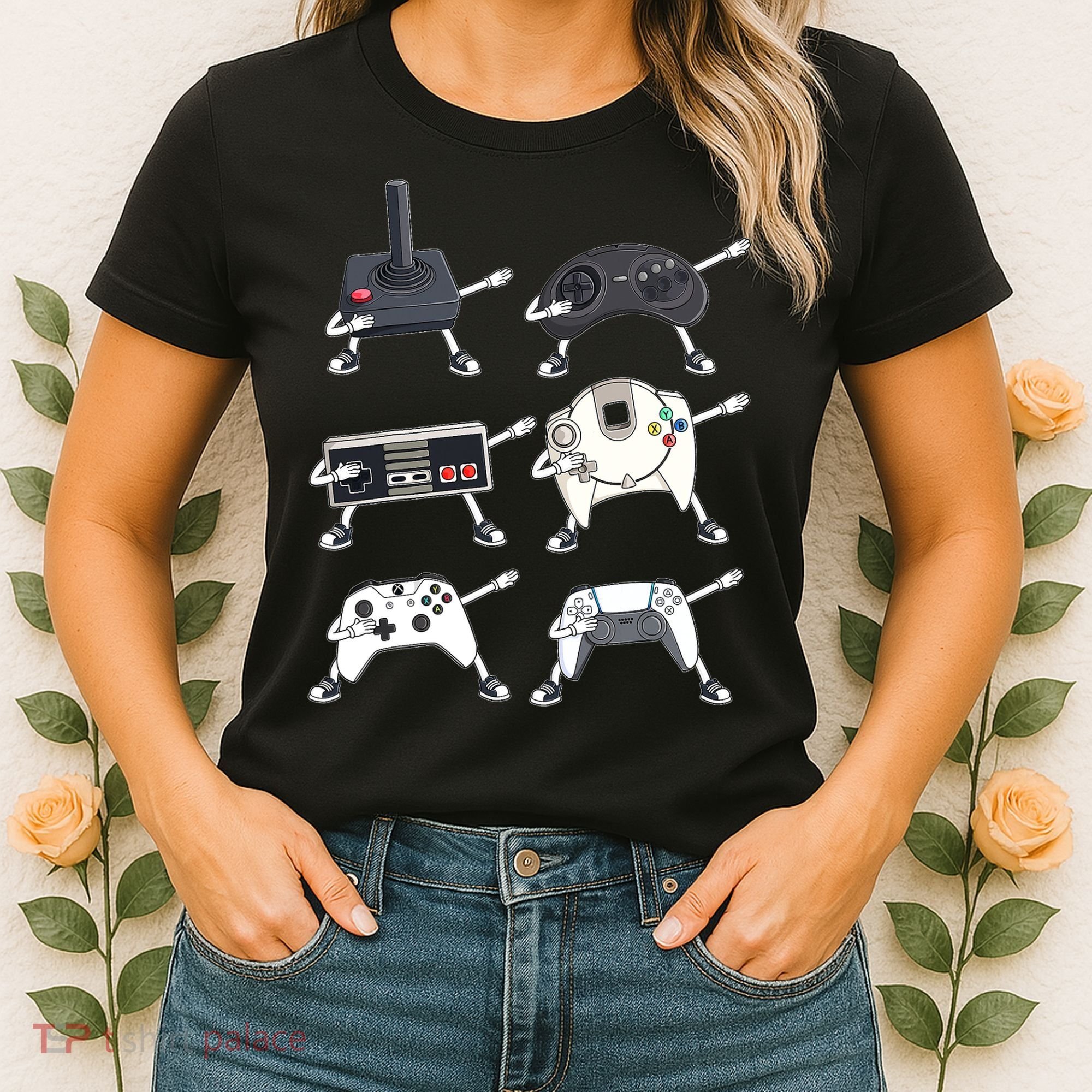 Dabbing Video Game Controllers Funny Boys Gamer Dab Women's T-Shirt