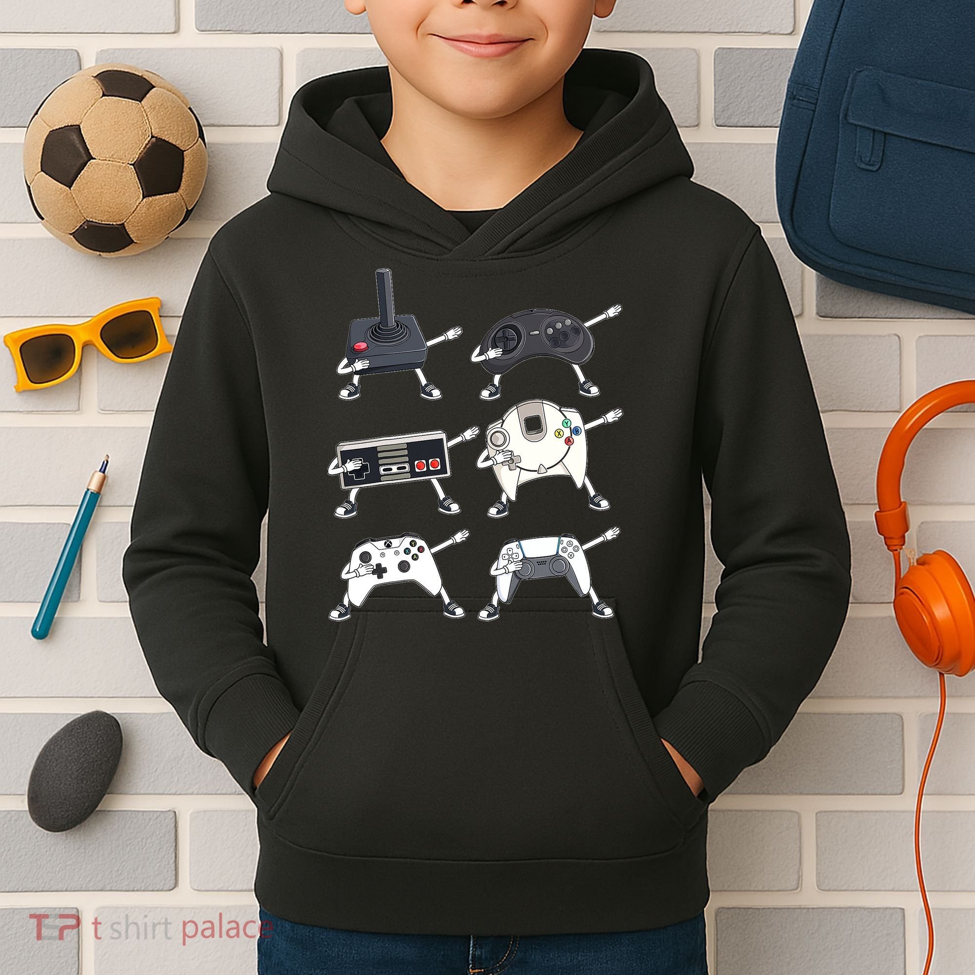 Dabbing Video Game Controllers Funny Boys Gamer Dab Kids Hoodie