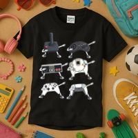 Dabbing Video Game Controllers Funny Boys Gamer Dab Kids T-Shirt thumb 3