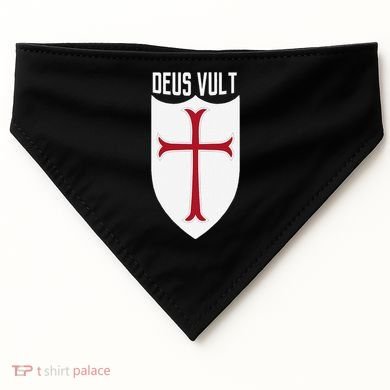 Deus Vult God Wills It Crusader Meme USA-Made Doggie Bandana