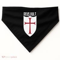 Deus Vult God Wills It Crusader Meme USA-Made Doggie Bandana thumb 0