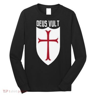 Deus Vult God Wills It Crusader Meme Long Sleeve Shirt