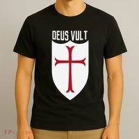 Deus Vult God Wills It Crusader Meme T-Shirt thumb 3
